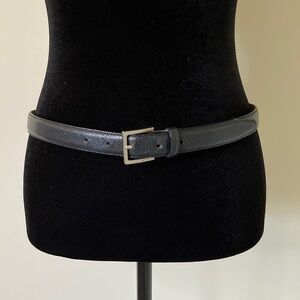 DKNY Womens Elegant Black Leather Snake Look Belt‎ Size Large Classic